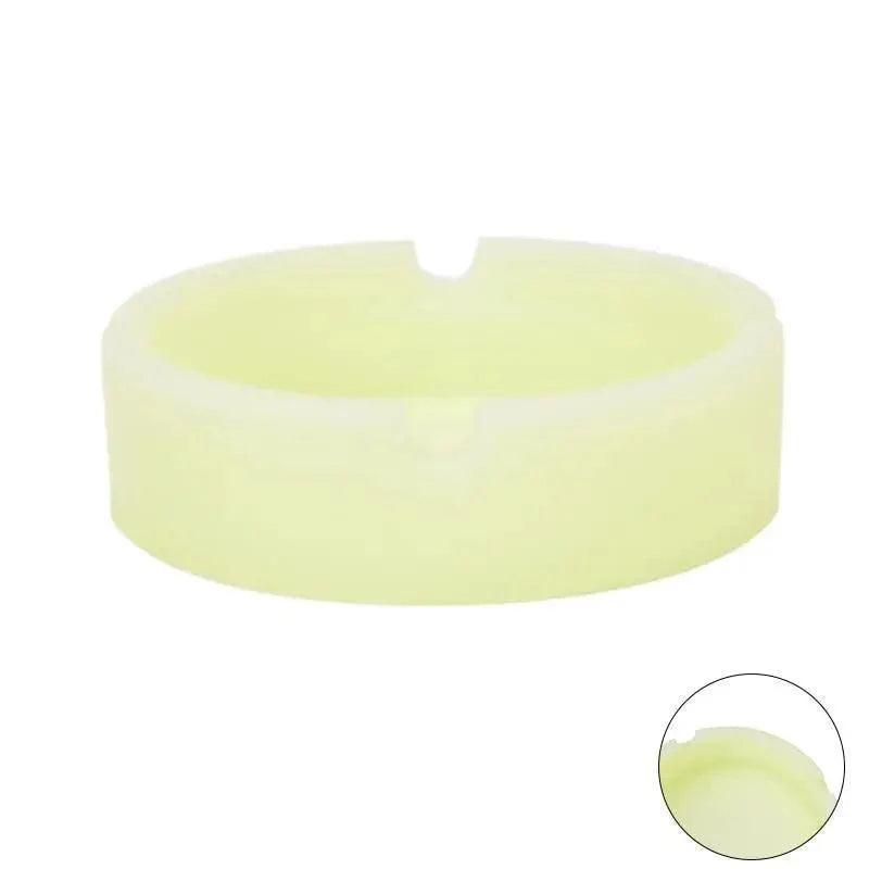Glow In The Dark Ashtray For Smoking Cigarette Silicone Luminous Unique Design Rubber Soft Fluorescent Ashtrays